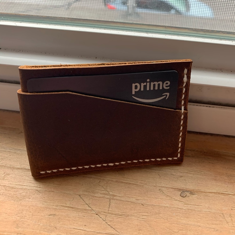 Handmade Minimalist Leather Wallet (3-pocket)